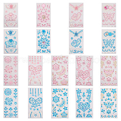 18 Sheets 18 Colors Self Adhesive Mobile Phone Stickers&nbsp;AJEW-TA0001-17