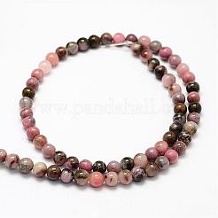 Natural Rhodonite Beads Strands&nbsp;G-F364-01-8mm