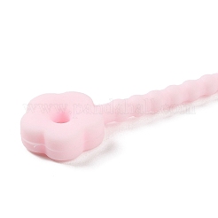 Flower Shape Silicone Cable Zip Ties&nbsp;AJEW-C034-01