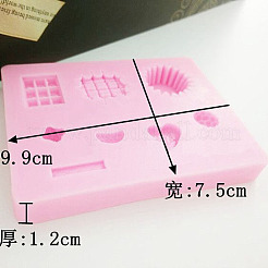 Mixed Shape DIY Food Grade Silicone Molds&nbsp;LS-AJEW-P046-46