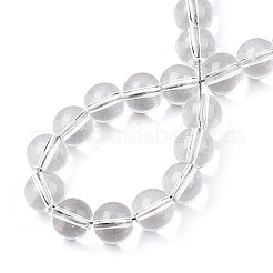 Baking Paint Transparent Glass Round Bead Strands&nbsp;DGLA-Q022-8mm-01