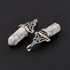 Synthetic Howlite Big Pointed Pendants&nbsp;G-I342-01P-11