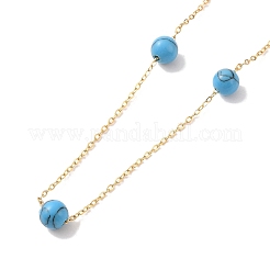 Synthetic Turquoise Beads Necklaces&nbsp;BJEW-B078-01G