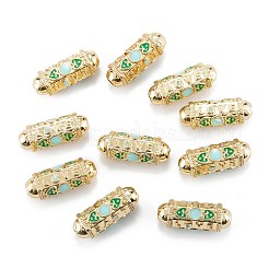 Real 18K Gold Plated Brass Tube Beads&nbsp;KK-A155-23G-B