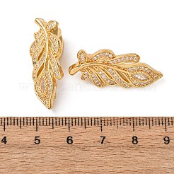 Brass Micro Pave Cubic Zirconia Twister Clasps&nbsp;KK-K422-03G