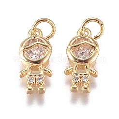 Brass Micro Pave Cubic Zirconia Pendants&nbsp;ZIRC-G168-51G