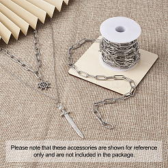304 Stainless Steel Paperclip Chains&nbsp;CHS-YS0001-02P