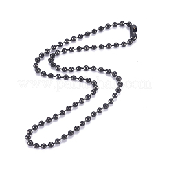304 Stainless Steel Ball Chain Necklace&nbsp;NJEW-G340-05B-02
