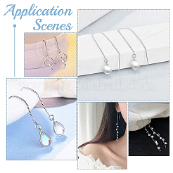 3 Pairs 925 Sterling Silver Ear Stud Findings&nbsp;STER-BBC0001-42