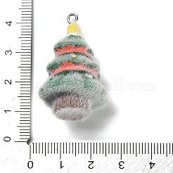 Christmas Flocky Opaque Resin Pendants&nbsp;LS-RESI-C064-01B