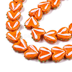 Opaque Handmade Bumpy Lampwork Beads Strands&nbsp;LAMP-T017-20-B04