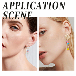 12Pcs 2 Style Brass Huggie Hoop Earring with 2Pcs Ring Stud Earring Findings&nbsp;KK-PH0002-84