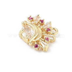 Brass Micro Pave Cubic Zirconia Pendants&nbsp;LS-KK-M326-16G