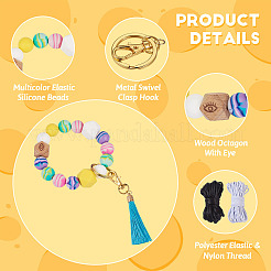 DIY Keychain Bracelet Making Kit&nbsp;DIY-TA0004-19