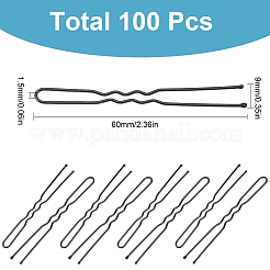 100Pcs Hair Accessories Iron Hair Forks Findings&nbsp;OHAR-SC0001-08