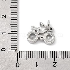 Brass Micro Pave Cubic Zirconia Pendants&nbsp;KK-L262-15P