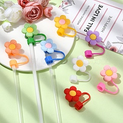 16Pcs 8 Colors PVC Dustproof Straw Caps&nbsp;AJEW-CJ0001-28
