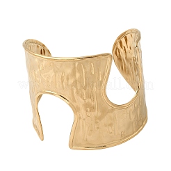 Hammered 304 Stainless Steel Open Cuff Bangles&nbsp;BJEW-K264-04G