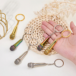 6Pcs 3 Colors Zinc Alloy Keychains&nbsp;KEYC-FH0001-81
