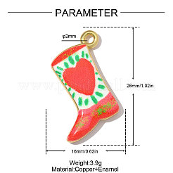 Printed Brass with Enamel Pendants&nbsp;KK-OY001-44G