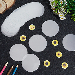 300Pcs Transparent PET Badge Protective Film&nbsp;AJEW-CP0010-04C