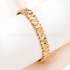 Valentine's Day 304 Stainless Steel Heart Open Hinged Cuff Bangles for Women&nbsp;SA-CBA7A40-07G