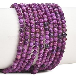 Heated Natural Sugilite Beads Strands&nbsp;G-B193-B01-3mm