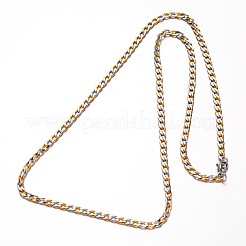 304 Stainless Steel Curb Chains Necklaces&nbsp;NJEW-O066-25M