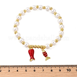 Brass Cubic Zirconia Stretch Bracelets&nbsp;BJEW-K278-03G