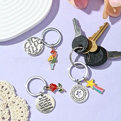 Bees Alloy Enamel & Rhinestone Keychain&nbsp;KEYC-YW00071-01