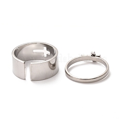 Tarnish Resistant 304 Stainless Steel Finger Rings Sets&nbsp;RJEW-F117-02P