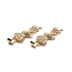 Brass Cubic Zirconia Pendants&nbsp;KK-G446-20G