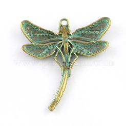 Dragonfly Zinc Alloy Big Pendant Rhinestone Settings&nbsp;PALLOY-R065-090-FF