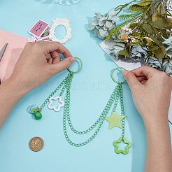 Acrylic Star Charm Iron Chain Bag Decorative Chains&nbsp;HJEW-OC00299