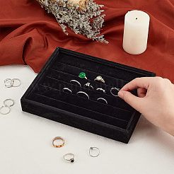 Wooden Cuboid Jewelry Rings Displays&nbsp;RDIS-NB0001-10