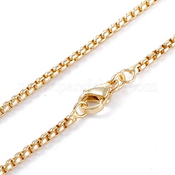 Brass Box Chain Necklaces&nbsp;NJEW-I247-04G