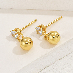 Elegant and Versatile Round 201 Stainless Steel Stud Earrings&nbsp;QQ2753