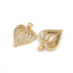 Brass Micro Pave Cubic Zirconia Pendants&nbsp;ZIRC-I367-07G-18