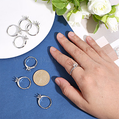 8Pcs Brass Adjustable Ring Findings&nbsp;KK-ME0003-98