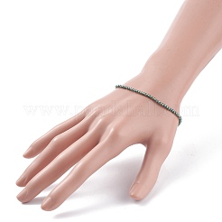 Glass Round Beaded Stretch Bracelet for Women&nbsp;BJEW-JB07911