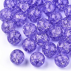 Transparent Crackle Acrylic Round Beads Strands&nbsp;X-CCG-R002-12mm-06