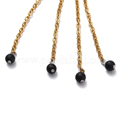 304 Stainless Steel Beaded Necklaces&nbsp;NJEW-H210-A-G