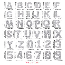 4 Sets 2 Styles Number 0~9 & Alphabet Hotfix Rhinestone&nbsp;PATC-GL0004-13