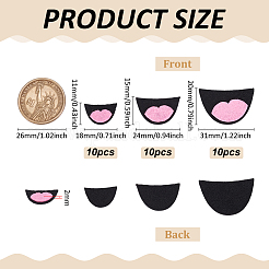 1 Bag Felt Craft Doll Mouth&nbsp;AJEW-FG0004-91B