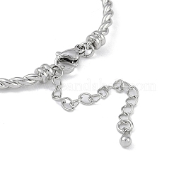 Brass Twisted Chain Bracelet Making&nbsp;KK-U020-14P
