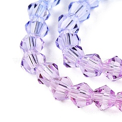 Gradient Color Baking Paint Glass Bead Strands&nbsp;LS-DGLA-A039-T4mm-A019
