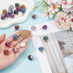 96Pcs 12 Colors Glass Globle Pendants&nbsp;GLAA-ME0001-28