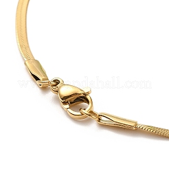 Ion Plating(IP) 304 Stainless Steel Herringbone Chain Necklace for Men Women&nbsp;NJEW-E076-04A-G