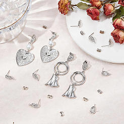 20PCS Brass Stud Earring Findings&nbsp;KK-BBC0027-89A