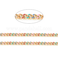 Handmade 304 Stainless Steel Enamel Curb Chains&nbsp;CHC-M021-67G-04